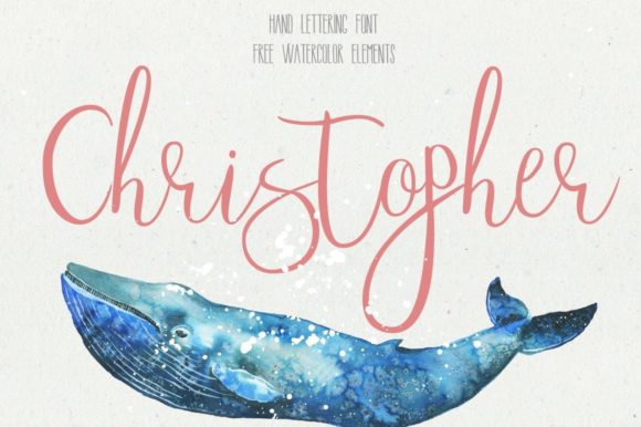 Christopher Font: A Handwritten Typeface with Watercolor Charm