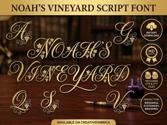 Noah's Vineyard Font: Harvesting Sophistication for Your Brand