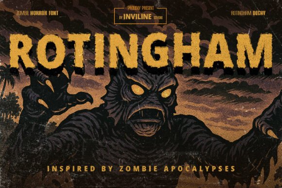 Rotingham Font: Channeling Vintage Horror and Grindhouse Chaos