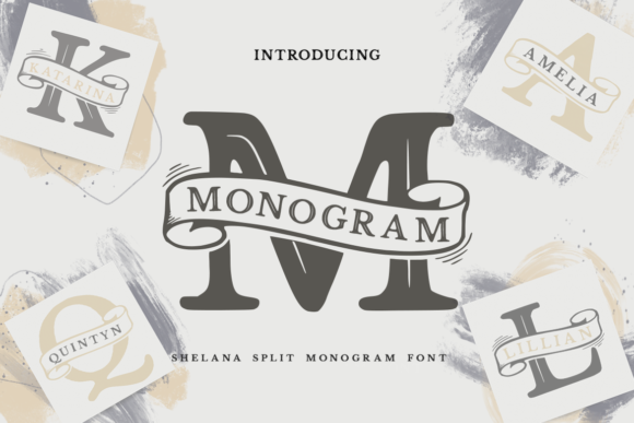 Shelana Split Monogram Font: Vintage Charm Meets Modern Branding
